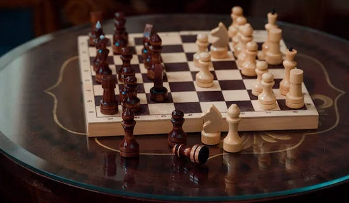 Leuchars Antiqued Chess Pieces in Leicester